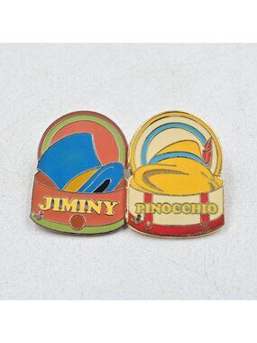 Disney Jiminy Cricket & Pinocchio Hatbox Trading Pins Cool Lanyard Series Enamel